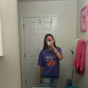 Purple Smokin' Pig Graphic T-Shirt